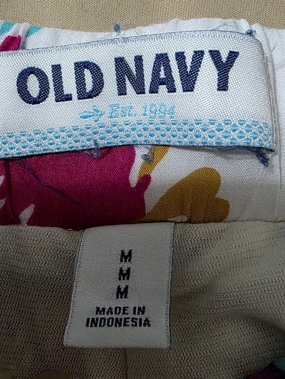 Old Navy Floral Midi Elastic Waist Skirt Side Pockets Lined Women's Size M - Picture 4 of 8